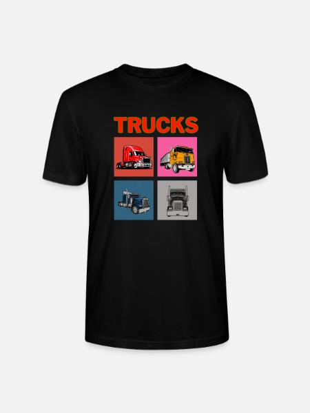 Lastwagen - Stanley/Stella Unisex Bio-T-Shirt CRAFTER - Schwarz