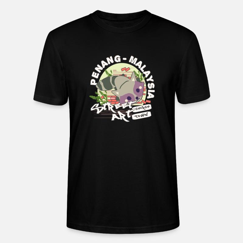 Waschbär Graffiti - Stanley/Stella Unisex Bio-T-Shirt CRAFTER - Schwarz