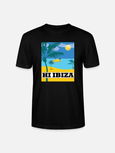 Hi Ibiza, Ibiza Beach - Stanley/Stella CRAFTER Unisex Organic T-Shirt - black