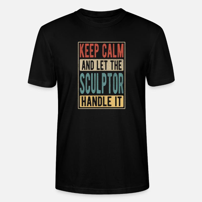 Bildhauer Retro Geschenk - Stanley/Stella Unisex Bio-T-Shirt CRAFTER - Schwarz