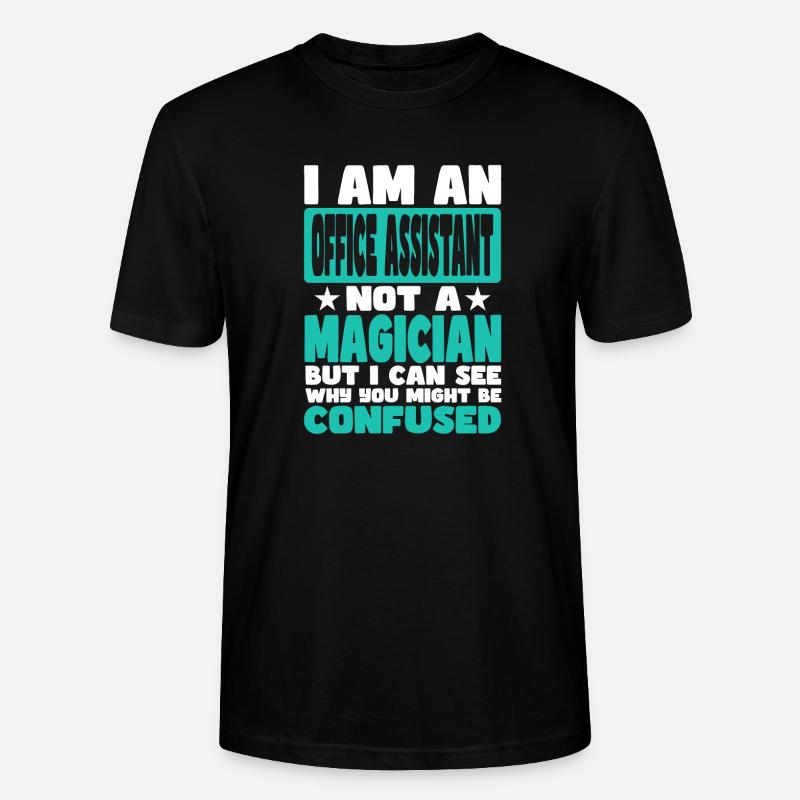 Assistant(e) de bureau - T-shirt bio CRAFTER Stanley Stella Unisexe - noir