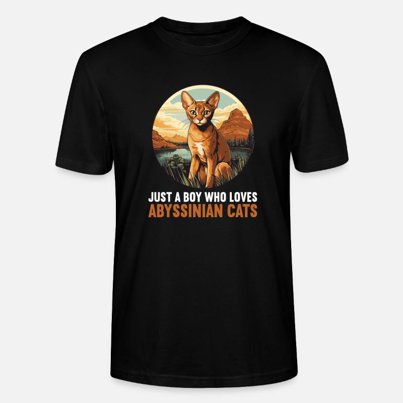 Abyssinian Cat Abessinierkatze - Stanley/Stella Unisex Bio-T-Shirt CRAFTER - Schwarz