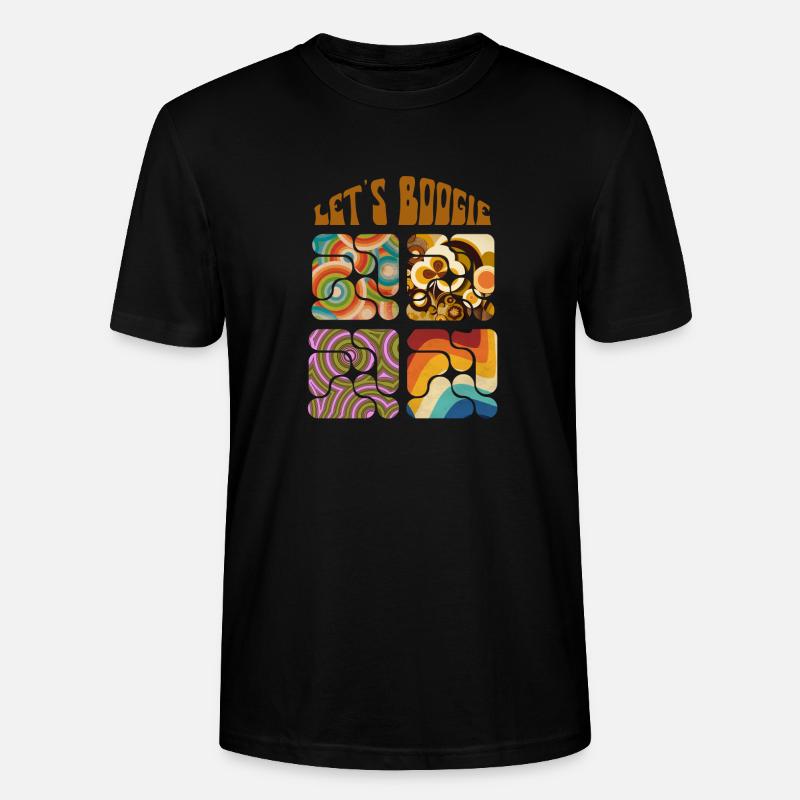 Let's Boogie Retro Muster - Stanley/Stella Unisex Bio-T-Shirt CRAFTER - Schwarz