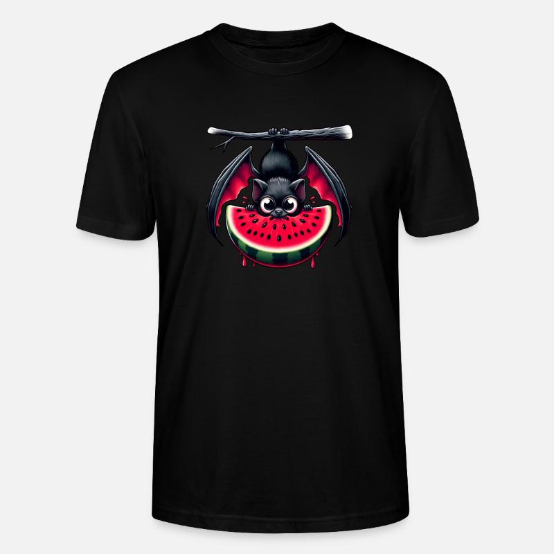 Fledermaus Sommerfrucht Melone - Stanley/Stella Unisex Bio-T-Shirt CRAFTER - Schwarz