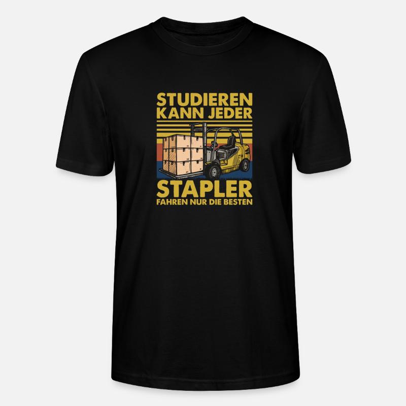 Gabelstaplerfahrer Logistiker Staplerfahrer - Stanley/Stella Unisex Bio-T-Shirt CRAFTER - Schwarz