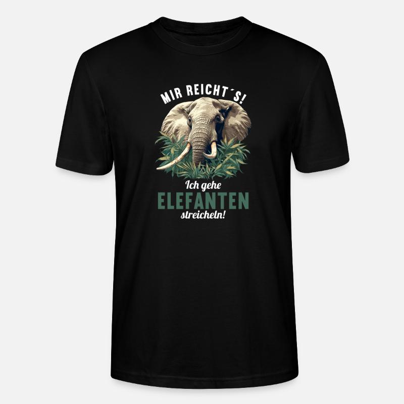 Elefant elefant - Stanley Stella CRAFTER unisex økologisk-T-shirt - sort