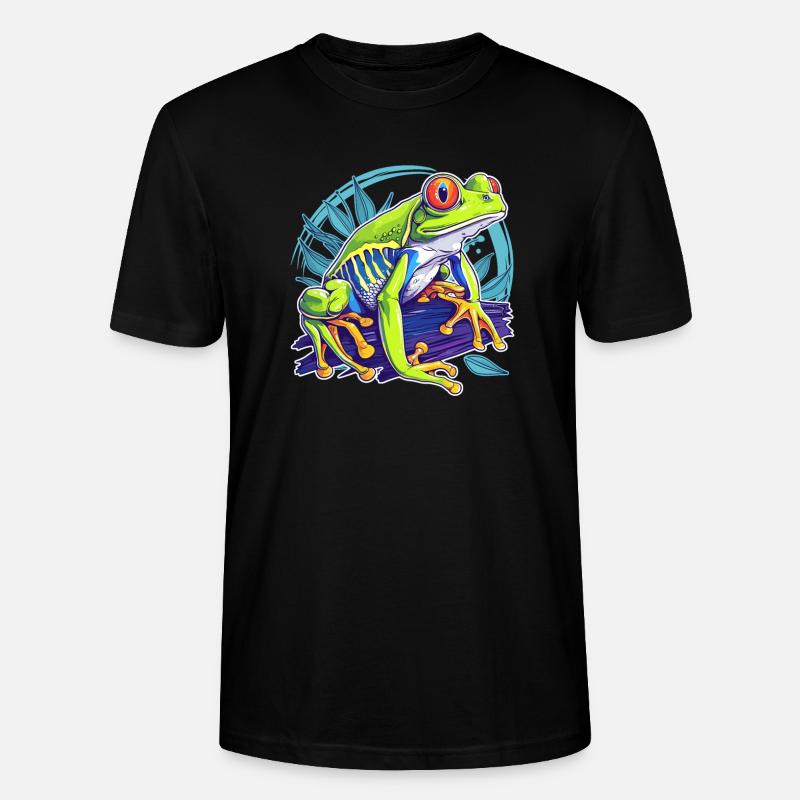 Tree Frog Baumfrösche Baumfrosch - Stanley/Stella Unisex Bio-T-Shirt CRAFTER - Schwarz