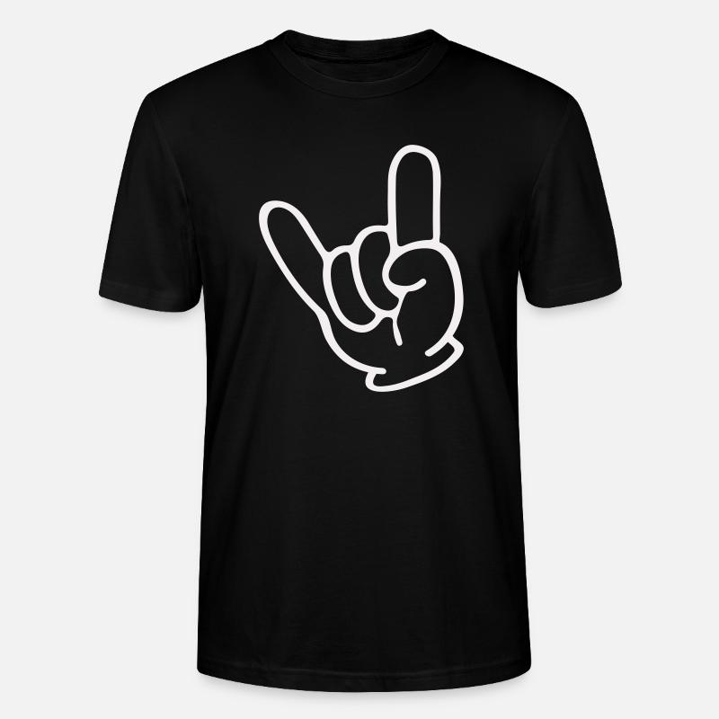 rock hand - Stanley/Stella Unisex Bio-T-Shirt CRAFTER - Schwarz