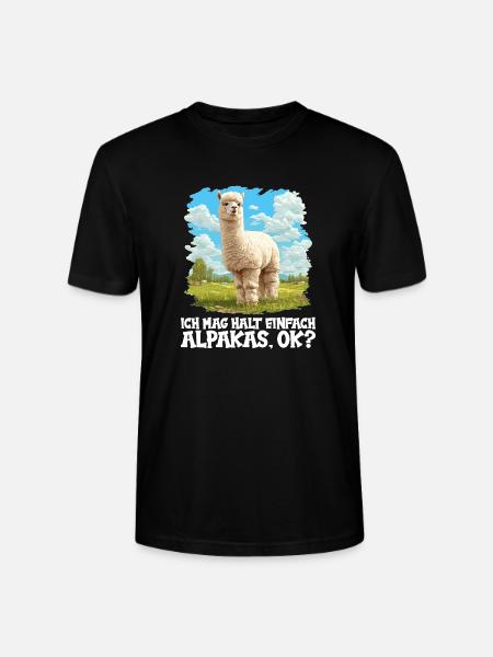 Alpaca Alpacas Alpaca - Stanley/Stella CRAFTER Unisex Organic T-Shirt - black