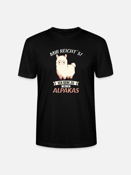 Alpaca Alpacas Alpaca - Stanley/Stella CRAFTER Unisex Organic T-Shirt - black