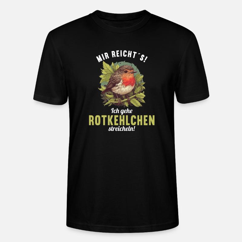Robin Rotkehlchen - Stanley/Stella Unisex Bio-T-Shirt CRAFTER - Schwarz