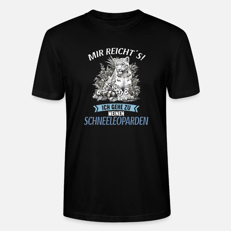 Léopard des neiges Schneeleoparden Schneeleopard - T-shirt bio CRAFTER Stanley Stella Unisexe - noir