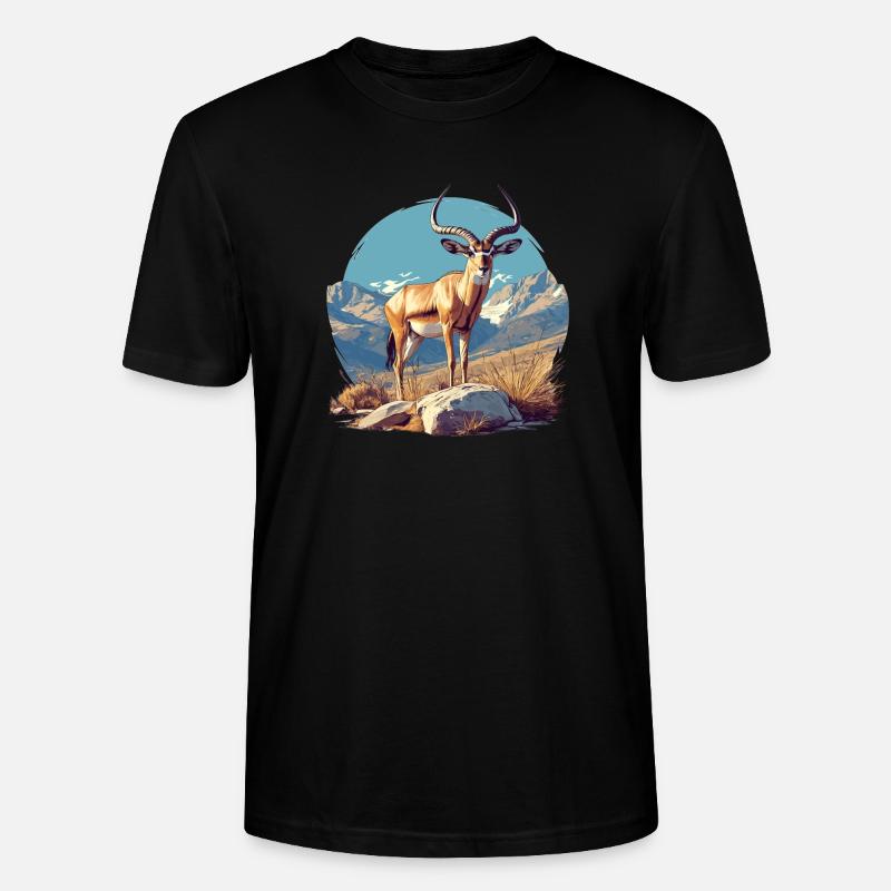 Antelope Antilopen Antilope - Stanley/Stella Unisex Bio-T-Shirt CRAFTER - Schwarz