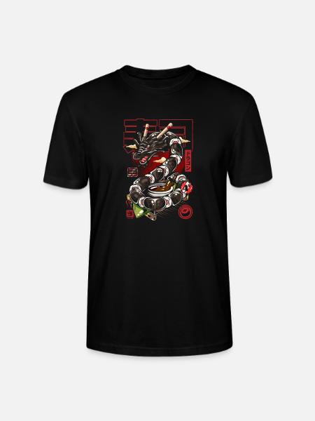 Japan Großer Sushi-Drache - Stanley/Stella Unisex Bio-T-Shirt CRAFTER - Schwarz
