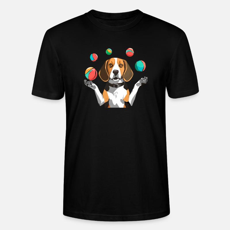 BEAGLE JONGLIERT - Stanley/Stella Unisex Bio-T-Shirt CRAFTER - Schwarz