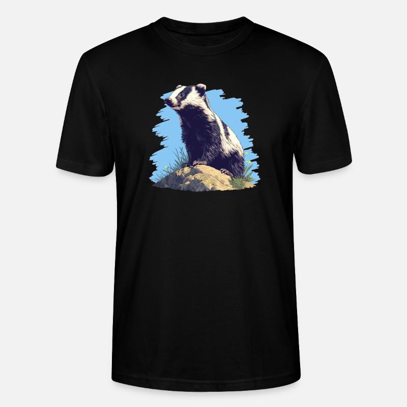 Badger Dachse Dachs - Stanley/Stella Unisex Bio-T-Shirt CRAFTER - Schwarz