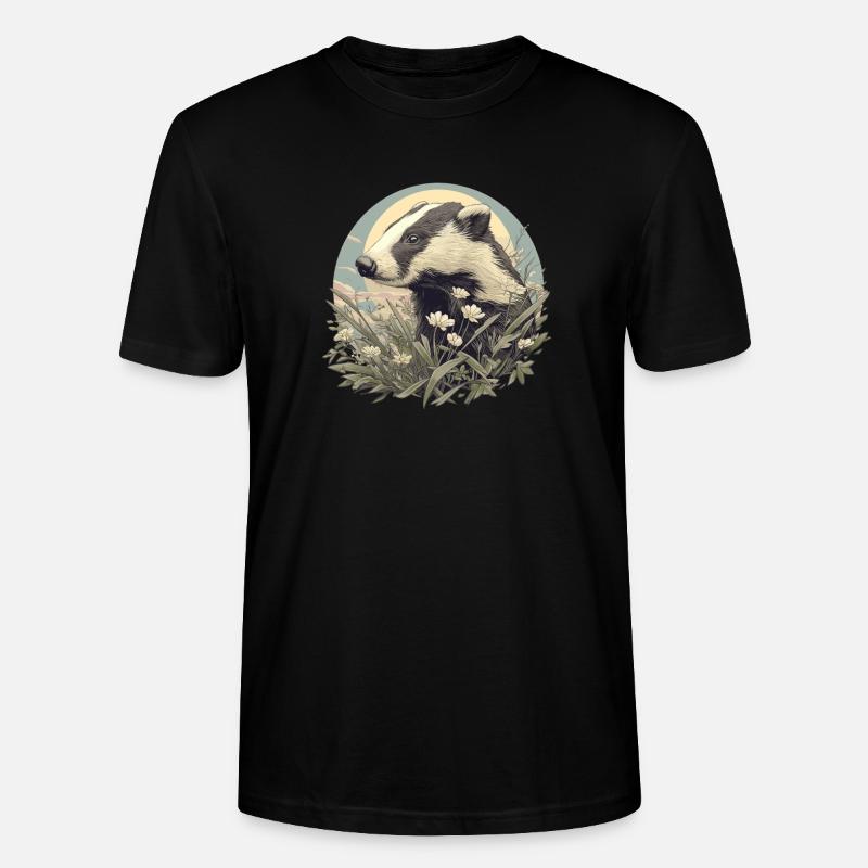 Blaireau Dachse Dachs - T-shirt bio CRAFTER Stanley Stella Unisexe - noir