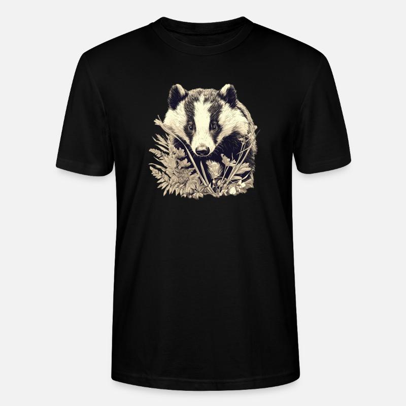 Badger Dachse Dachs - Stanley/Stella CRAFTER Unisex Organic T-Shirt - black