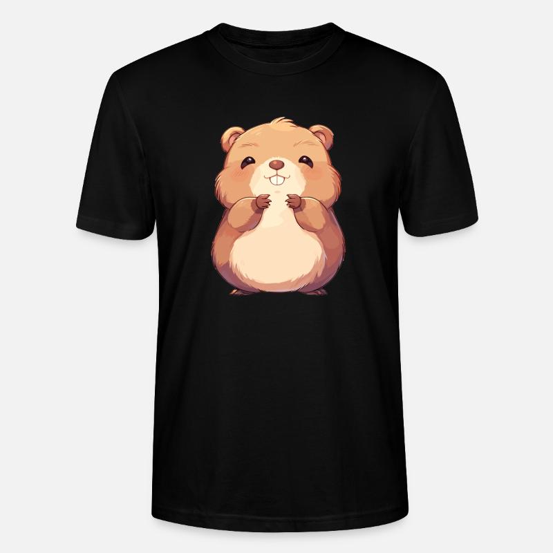 Beaver Biber - Stanley/Stella Unisex Bio-T-Shirt CRAFTER - Schwarz