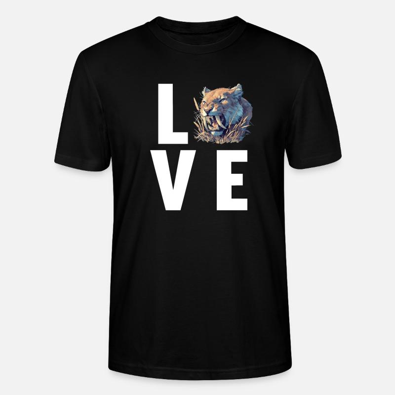 Saber-Toothed Tiger Sabertooth Tiger - Stanley/Stella CRAFTER Unisex Organic T-Shirt - black