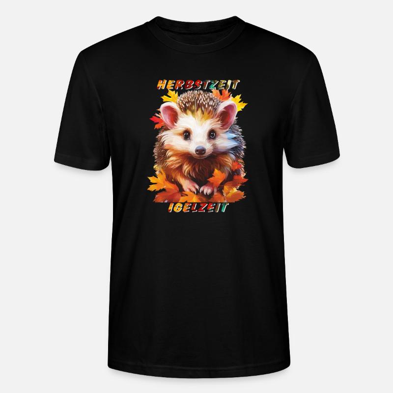 IGEL HERBSTZEIT IGELZEIT - Stanley/Stella Unisex Bio-T-Shirt CRAFTER - Schwarz