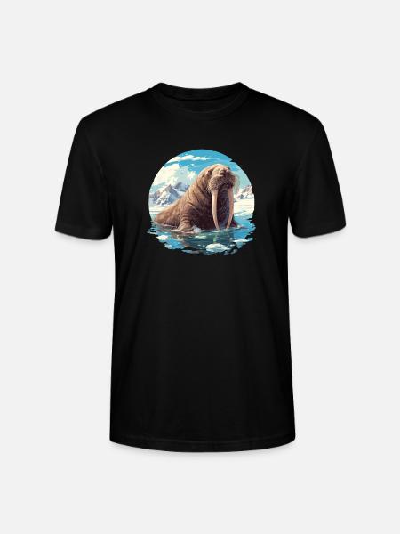 Walrus Walrosse Walross - Stanley/Stella Unisex Bio-T-Shirt CRAFTER - Schwarz