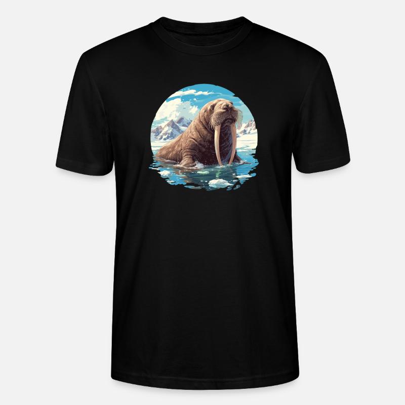 Walrus Walrosse Walross - Stanley/Stella Unisex Bio-T-Shirt CRAFTER - Schwarz
