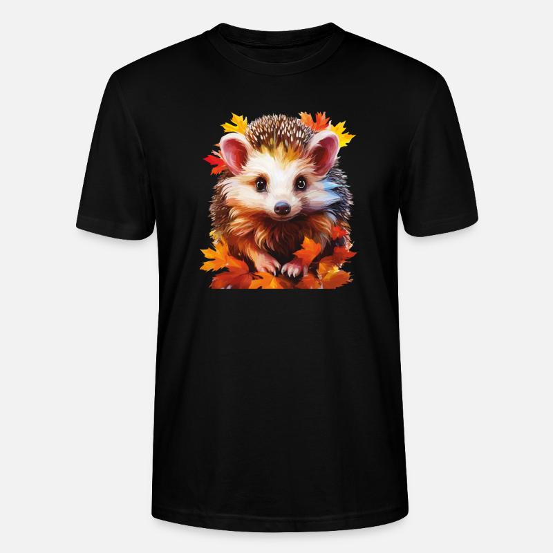 IGEL HERBST - Stanley/Stella Unisex Bio-T-Shirt CRAFTER - Schwarz