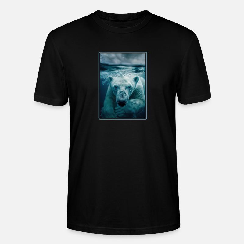 Polar Bear Eisbären Eisbär - Stanley/Stella Unisex Bio-T-Shirt CRAFTER - Schwarz