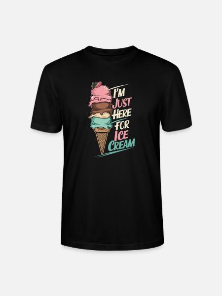 Ice Cream Sweets Ice Cream - Stanley/Stella CRAFTER Unisex Organic T-Shirt - black