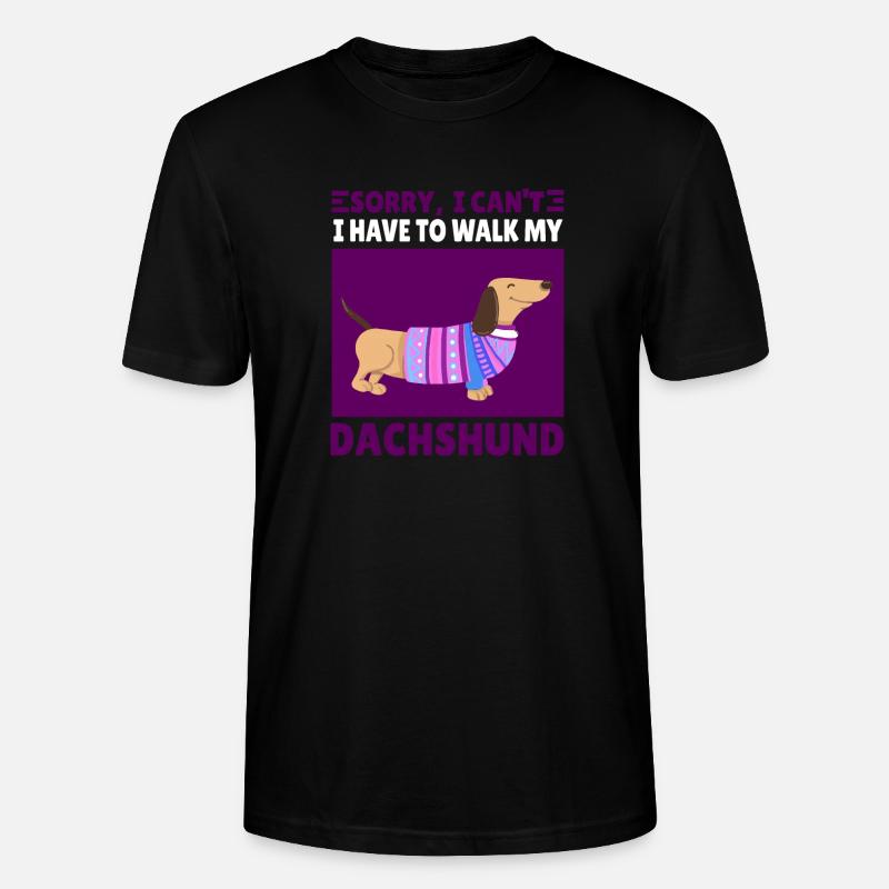 Lustiger Dackel Spruch Dachshund Geschenk - Stanley/Stella Unisex Bio-T-Shirt CRAFTER - Schwarz