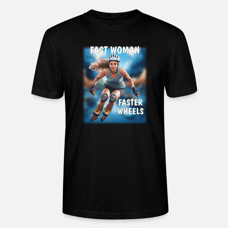 FEMME RAPIDE, ROUES PLUS RAPIDES - T-shirt bio CRAFTER Stanley Stella Unisexe - noir