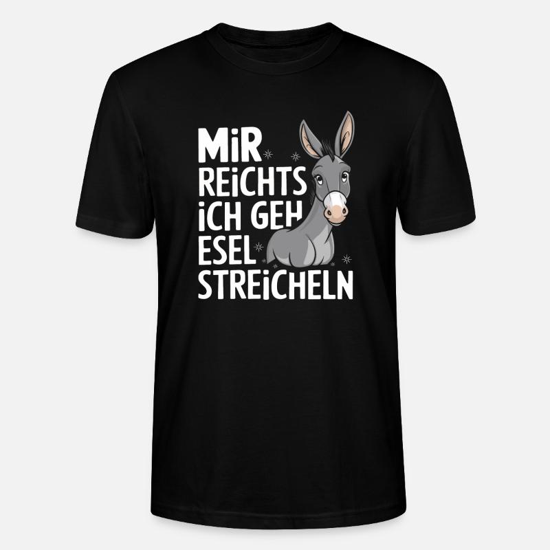 Esel Eselchen Maultier Muli - Stanley/Stella Unisex Bio-T-Shirt CRAFTER - Schwarz