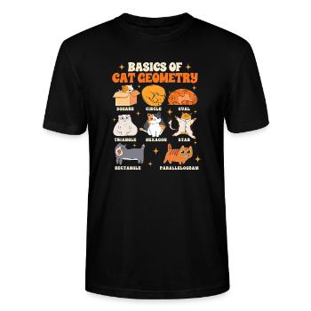 Math Teacher Life Teaching Basics Of Cat Geometry - Stanley/Stella Unisex Bio-T-Shirt CRAFTER - Schwarz - Vorne - Alina (178cm) & Michal (187cm)