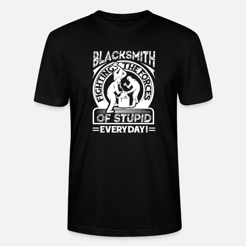 Blacksmith Blacksmith Fighting - Stanley/Stella CRAFTER Unisex Organic T-Shirt - black