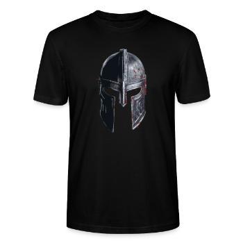 Crusader Knights Templar Middle Ages - Stanley/Stella CRAFTER Unisex Organic T-Shirt - black - Front - Alina (178cm) & Michal (187cm)