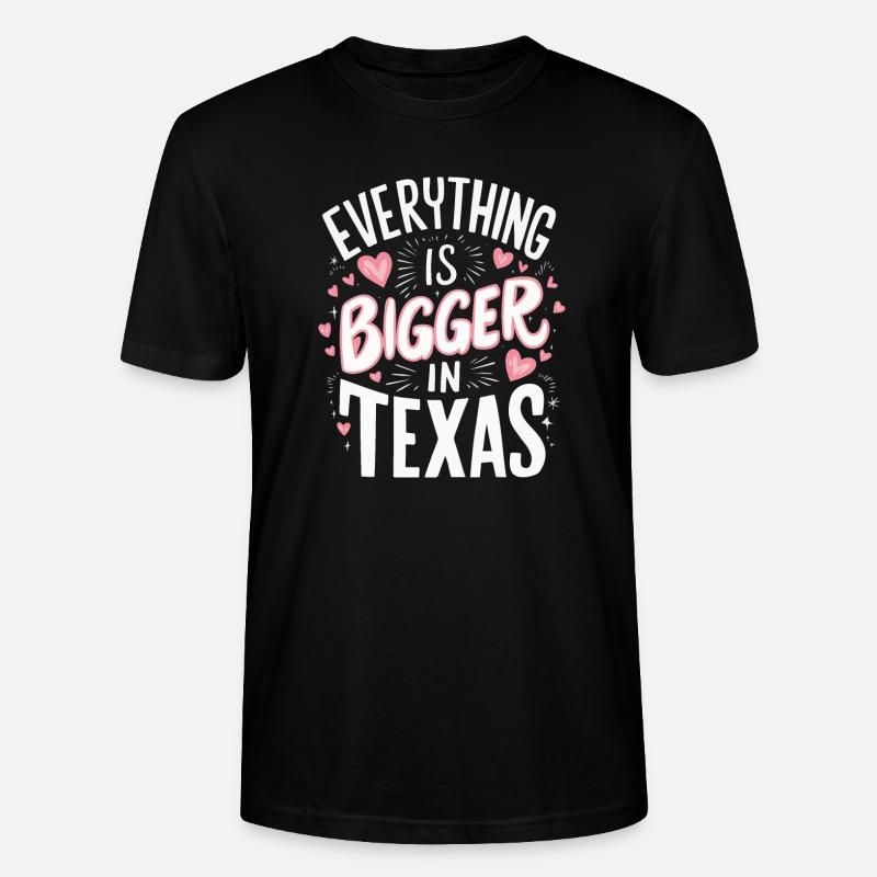 Texas State Texans Texas - Stanley/Stella CRAFTER Unisex Organic T-Shirt - black