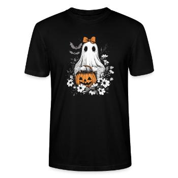 Halloween Geist Geschenk Frauen Männer Kinder Deko - Stanley/Stella Unisex Bio-T-Shirt CRAFTER - Schwarz - Vorne - Alina (178cm) & Michal (187cm)