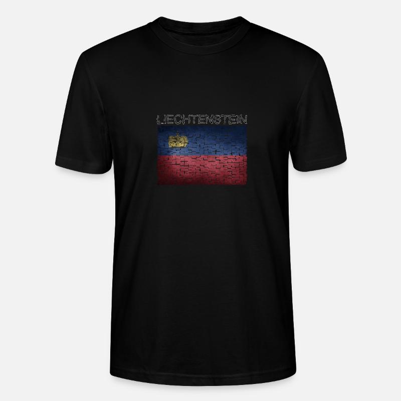Liechtenstein Drapeau Vaduz Vacances Voyage - T-shirt bio CRAFTER Stanley Stella Unisexe - noir
