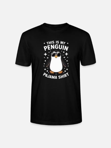 Penguin Penguins Animal - Stanley/Stella CRAFTER Unisex Organic T-Shirt - black