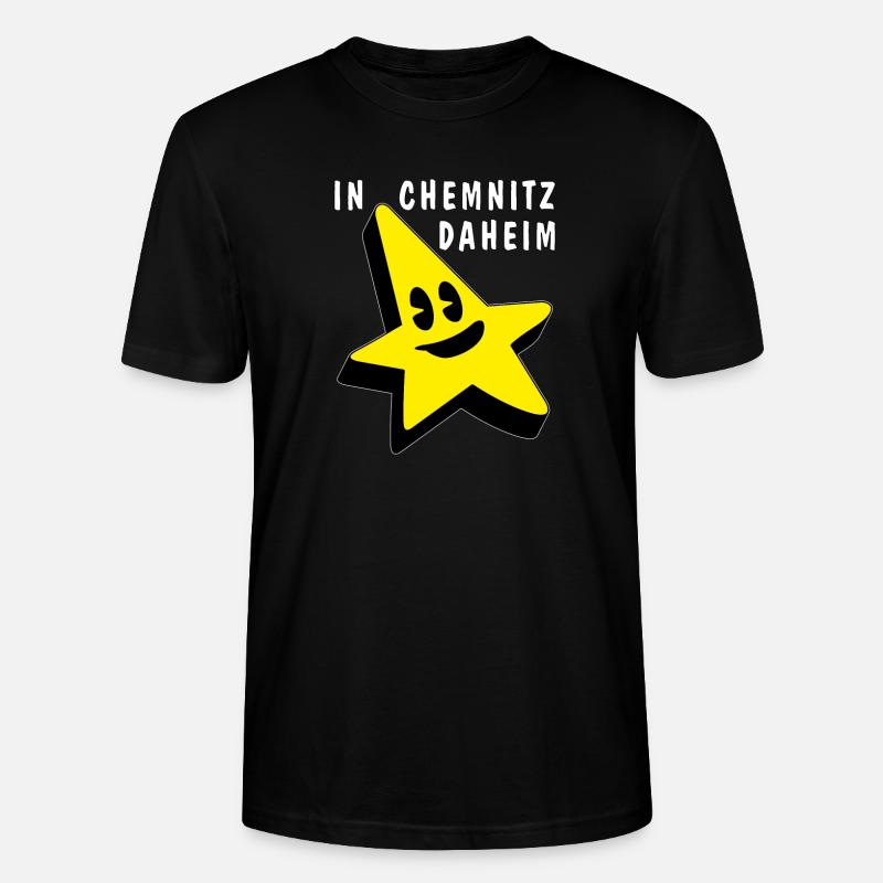IN CHEMNITZ DAHEIM - Stanley/Stella Unisex Bio-T-Shirt CRAFTER - Schwarz