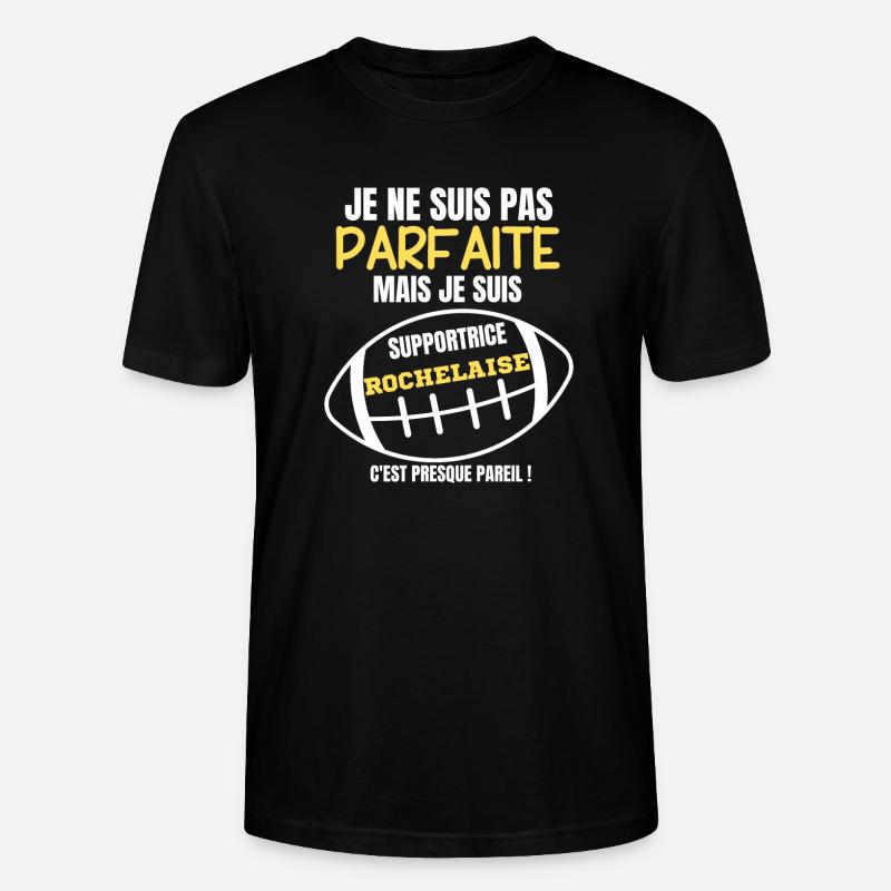 Supportrice La Rochelle Parfait Rugby - T-shirt bio CRAFTER Stanley Stella Unisexe - noir