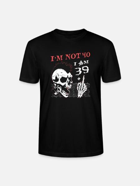 Ho 39 anni e più il dito medio - 40° compleanno - Maglietta unisex ecologica CRAFTER di Stanley/Stella - nero