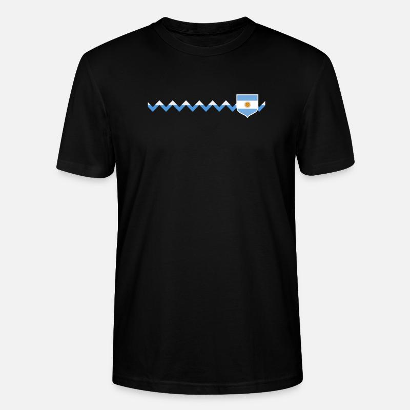 Argentine Cadeau Argentine Drapeau argentin - T-shirt bio CRAFTER Stanley Stella Unisexe - noir