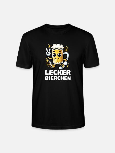 Lecker Bierchen Cartoon - Stanley/Stella Unisex Bio-T-Shirt CRAFTER - Schwarz