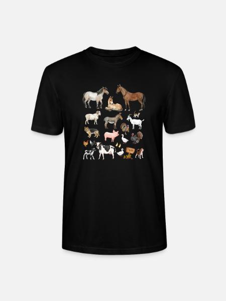 Nutztiere - Stanley/Stella Unisex Bio-T-Shirt CRAFTER - Schwarz