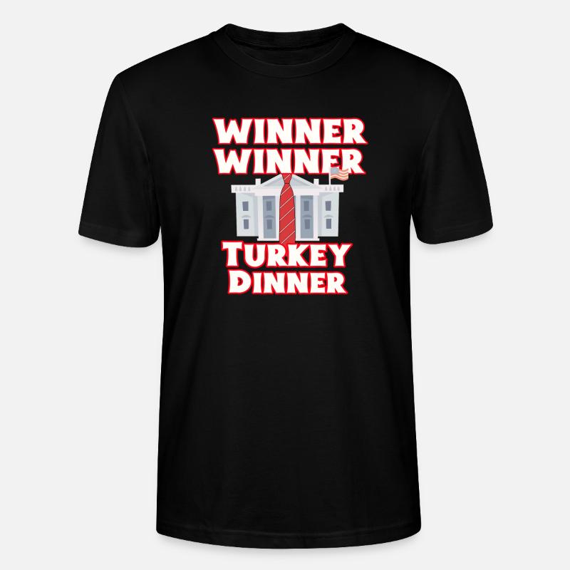  Gewinner thanksgiving dinner - Stanley/Stella Unisex Bio-T-Shirt CRAFTER - Schwarz