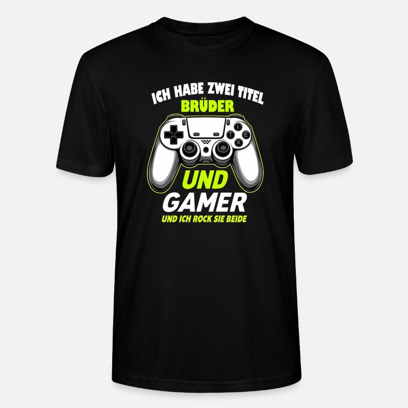 Gaming Kinder: Junge Zocken - Stanley/Stella Unisex Bio-T-Shirt CRAFTER - Schwarz