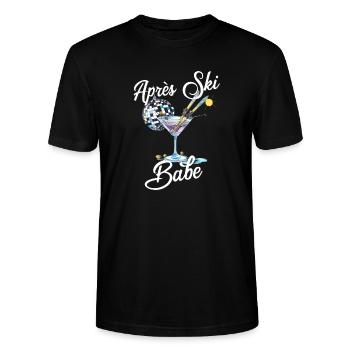 Apres Ski Babe Frauen Ski Party Outfit feiern - Stanley/Stella Unisex Bio-T-Shirt CRAFTER - Schwarz - Vorne - Alina (178cm) & Michal (187cm)