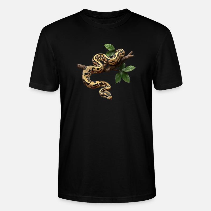 Königspython Schlangen Liebhaber Terrarium Python - Stanley/Stella Unisex Bio-T-Shirt CRAFTER - Schwarz